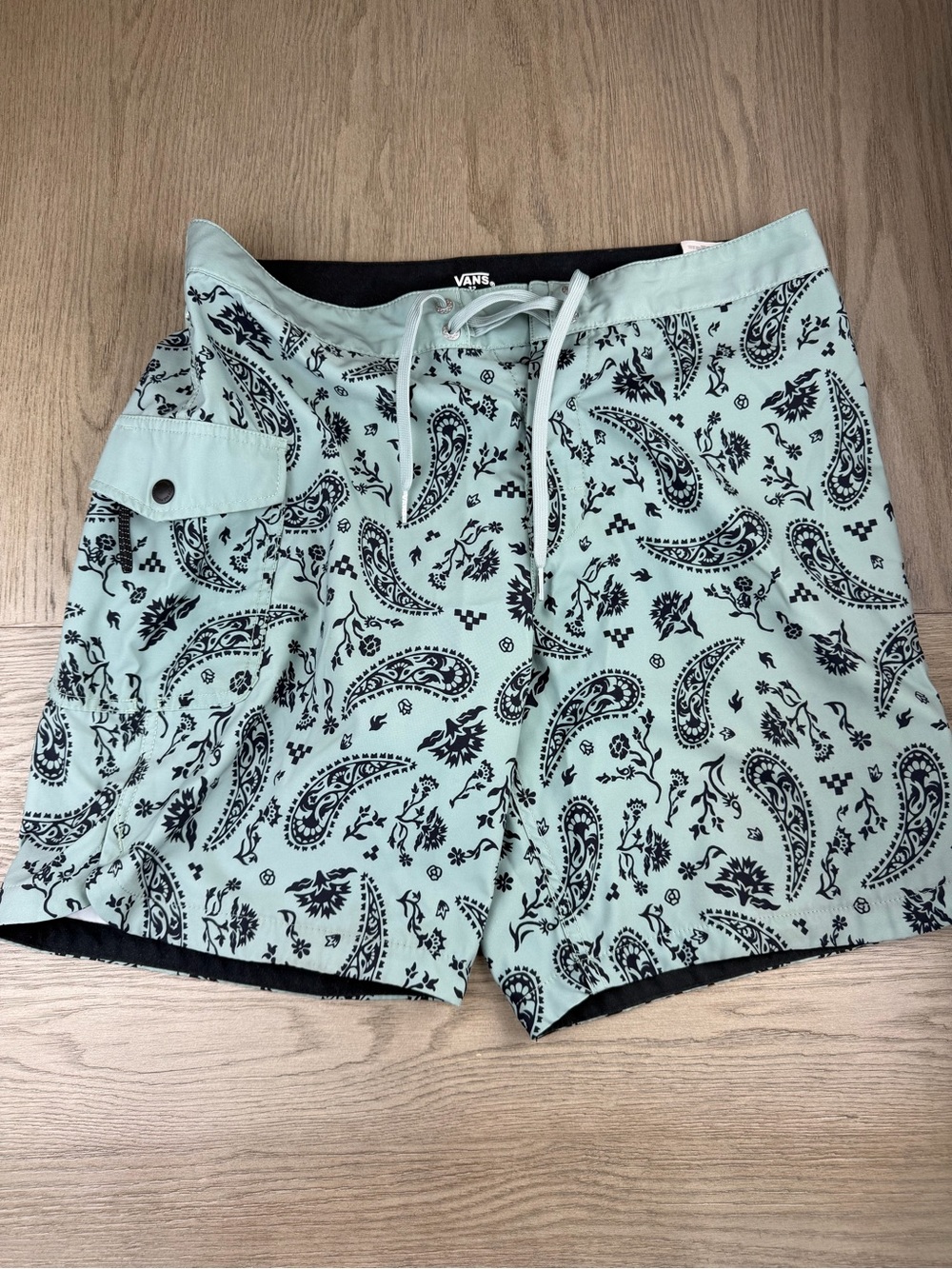 Vans Men's Mint Green Paisley Hybrid Shorts